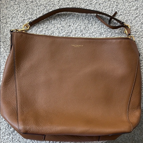 Like New Tory Burch Moose Perry Hobo Bag Leather Boho Slouchy Purse & Dustbag - Picture 4 of 7